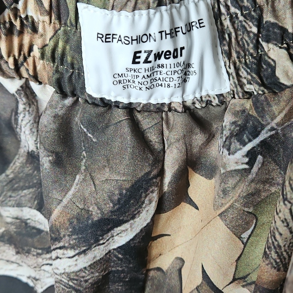 SHEIN Green Tree Camo Elastic Waist Pants Size 4XL - Picture 2 of 5
